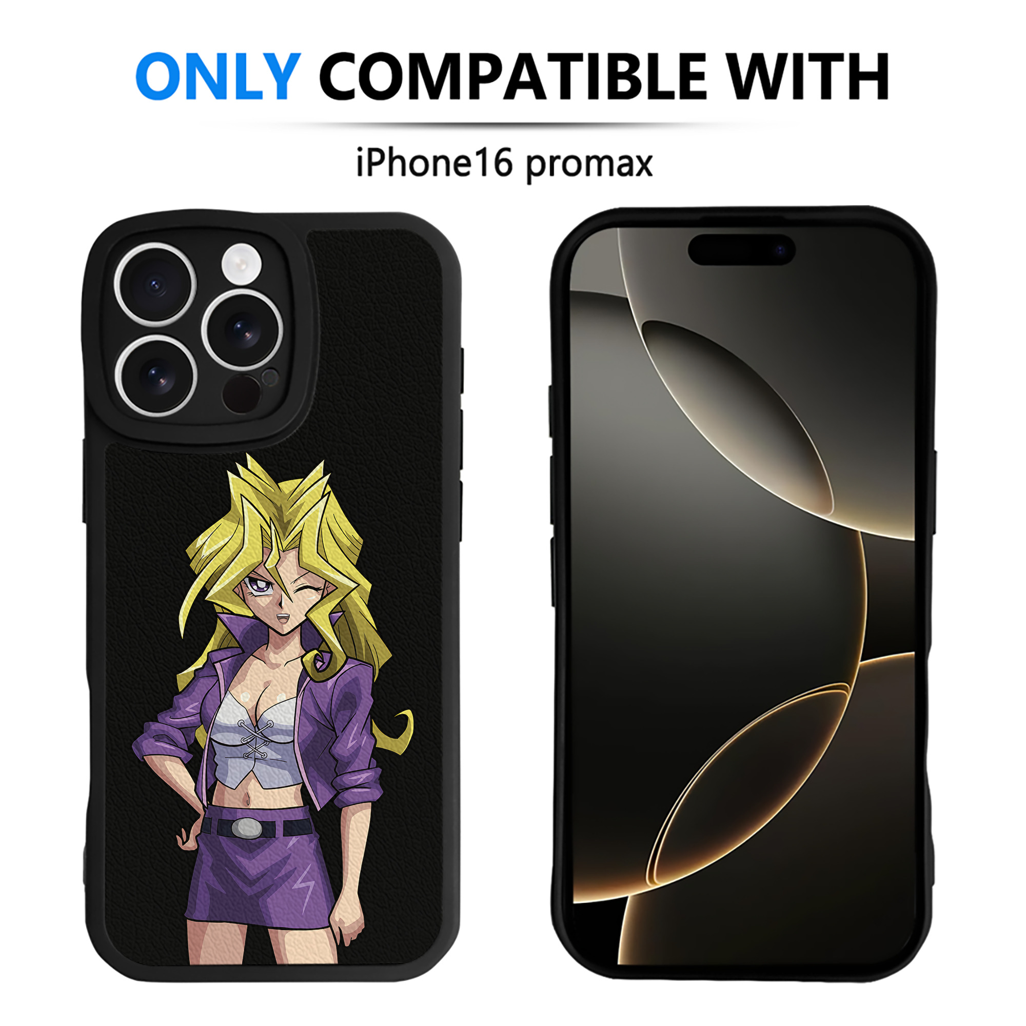 （画像用） 遊☆戯☆王 Yu-Gi-Oh! 【iPhone 16シリーズ対応】シリコンスマホケース（レザー調） 材質：シリコン